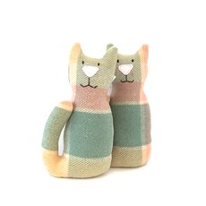 Vintage Wool Blanket Sitting Cat-lifestyle-The Vault