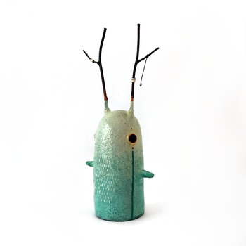 Fyx the Forest Keeper Paper Mache Sculpture