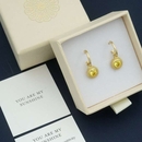 You Are My Sunshine Hoop Studs Gold Plate