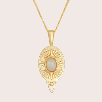 Be The Light Pendant Necklace Gold Plate