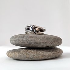 Two Koru Mini Twist Band Silver-jewellery-The Vault