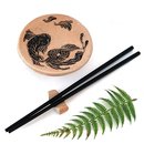 Large Fish Dish with Chopsticks and Holder