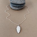 Silver Tarata Leaf on Chain Necklace