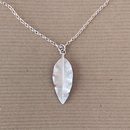 Silver Tarata Leaf on Chain Necklace