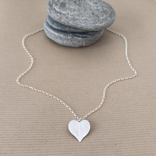 Silver Kawakawa on Chain Necklace