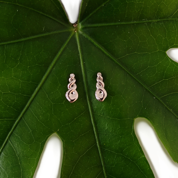 Triple Twist Studs Silver
