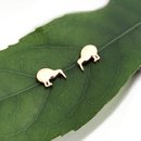 Kiwi Studs Gold Plate