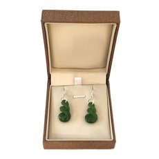 Pounamu Earrings Double Twist-jewellery-The Vault