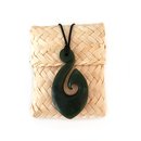 Pounamu Pendant Hei Matau Kawakawa