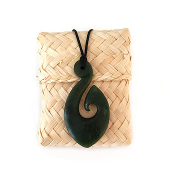 Pounamu Pendant Hei Matau Kawakawa