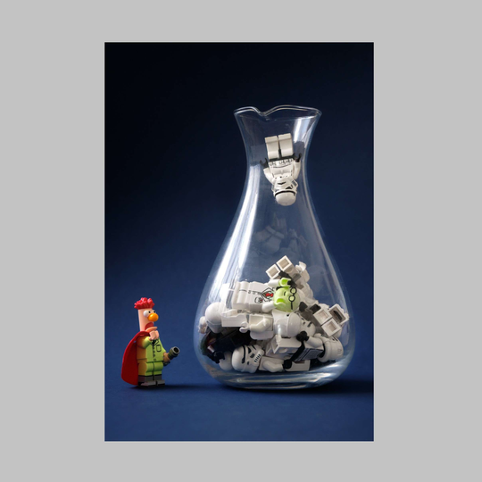 No Escaping Jedi Beaker A4 Print