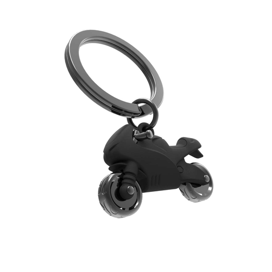 Matt Black Motorbike Keychain