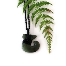 Ernesto Ovalle Pounamu Fish Hook-jewellery-The Vault