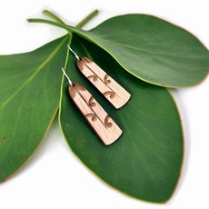 Tui Feather Earrings Plywood 50mm-jewellery-The Vault