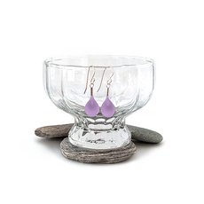 Sea Drops Glass Earrings Lilac-jewellery-The Vault