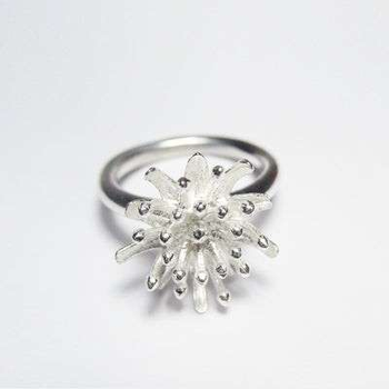 Mt Cook Lily Ring Silver