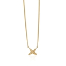 Mini Feather Kisses Pendant Gold Plate