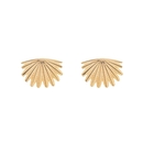 Mini Fan Tail Studs Gold Plate