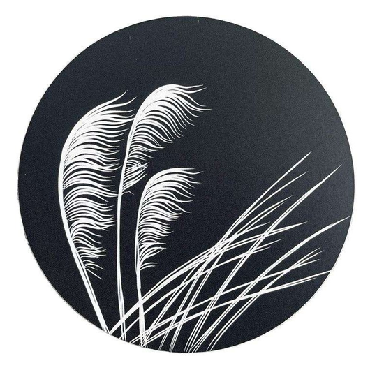 Toetoe Ivory on Black Placemat Single