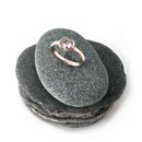 Silver Ring Partial Bezel White Topaz