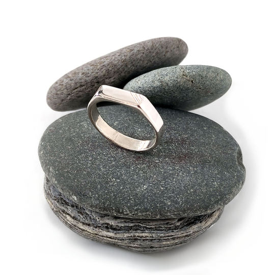 Rectangle Signet Ring Silver