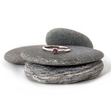 Silver Stacker Ring Spinel-jewellery-The Vault