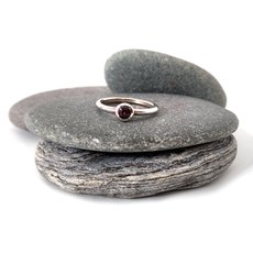 Silver Stacker Ring Spinel-jewellery-The Vault
