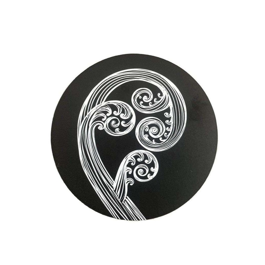 Ponga Ivory on Black Coaster Single