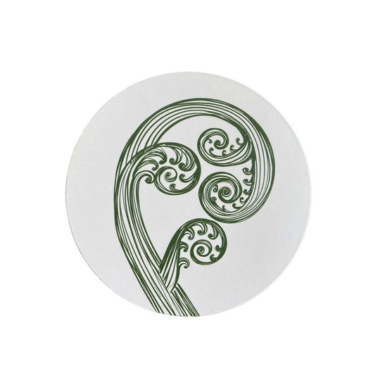 Ponga Green on Ivory Coaster Single