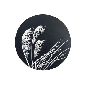 Toetoe Ivory on Black Coaster Single