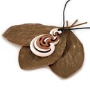 Complex Koru Two Tone Bone Pendant