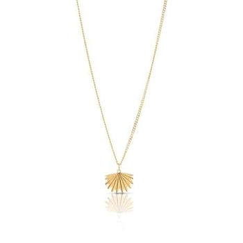 Mini Fan Tail Pendant Gold Plate