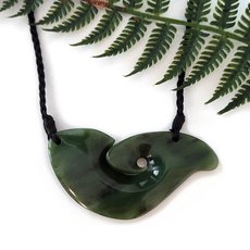 Pounamu Pendant Whale Tail Breast Plate-jewellery-The Vault