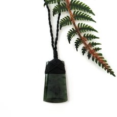 Pounamu Pendant Lashed Toki-jewellery-The Vault