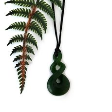 Pounamu Pendant Double Twist Kahurangi-jewellery-The Vault