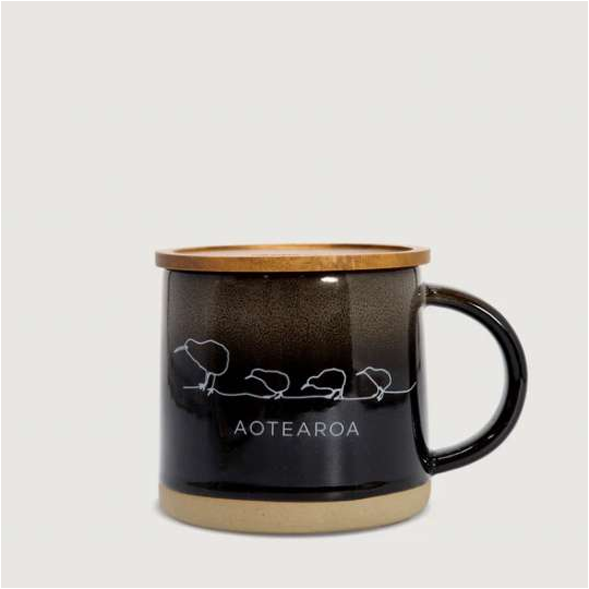 Ceramic Mug Kiwi Black