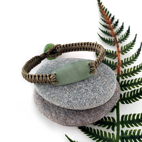 Pounamu Bracelet Olive Cord