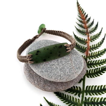 Pounamu Bracelet Olive Cord
