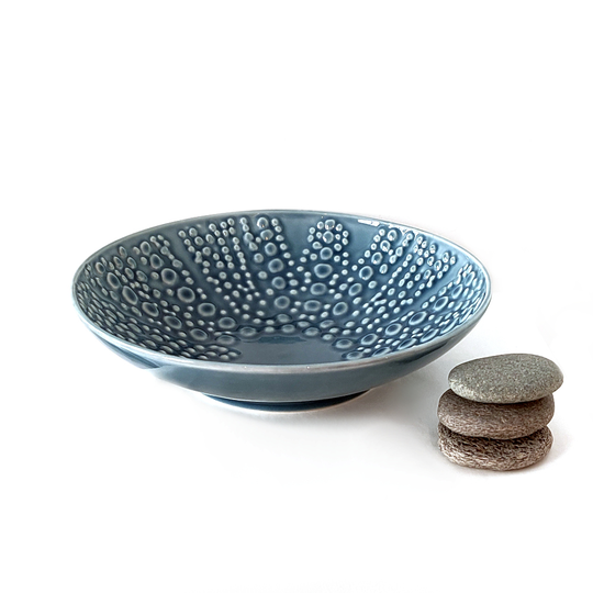 Round Kina Bowl 22cm Blue