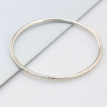 Harmony Textured Bangle Silver Medium