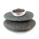 Diamond Textured Band Silver