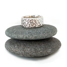 Version One Textured Band Silver-jewellery-The Vault