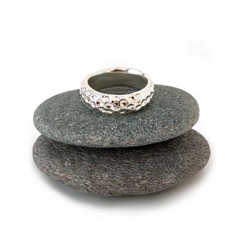 Version Three Textured Band Silver-jewellery-The Vault