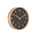 Karlsson Pure Wood Grain Wall Clock Small Black