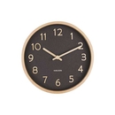 Karlsson Pure Wood Grain Wall Clock Small Black