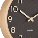Karlsson Pure Wood Grain Wall Clock Small Black