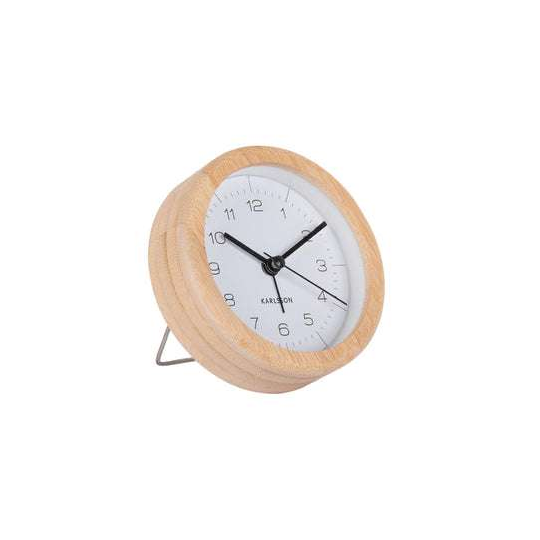 Karlsson Neat Round Alarm Clock White