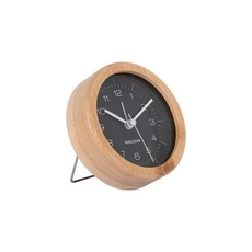 Karlsson Neat Round Alarm Clock Black-lifestyle-The Vault
