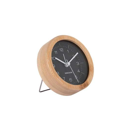 Karlsson Neat Round Alarm Clock Black