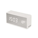 Karlsson Silver Mirror LED Alarm Clock White Wood